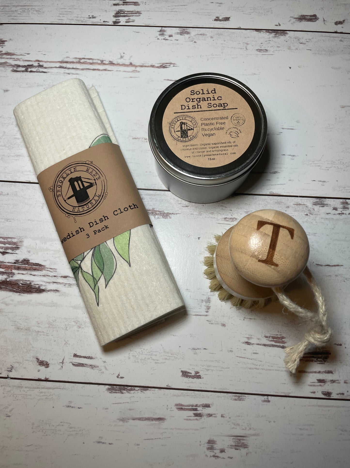 Bamboo & Hemp Kitchen Dish & Veggie Scrub Brush - Zero Waste
