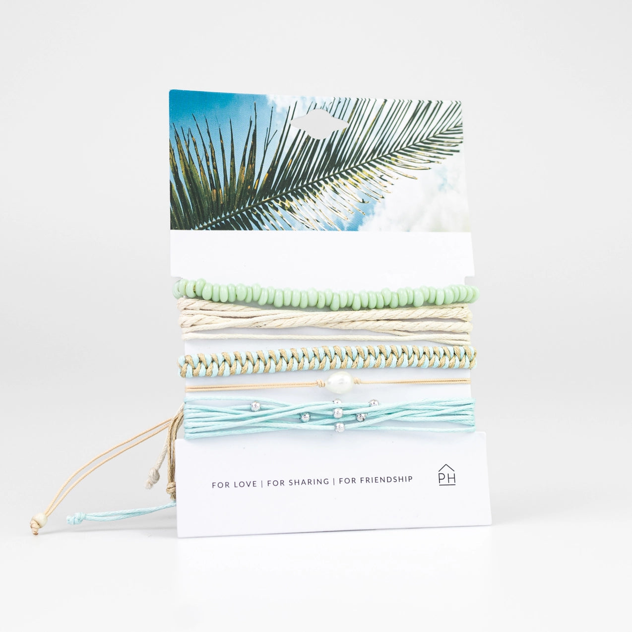 Pearl Mint Stack Bracelet Set