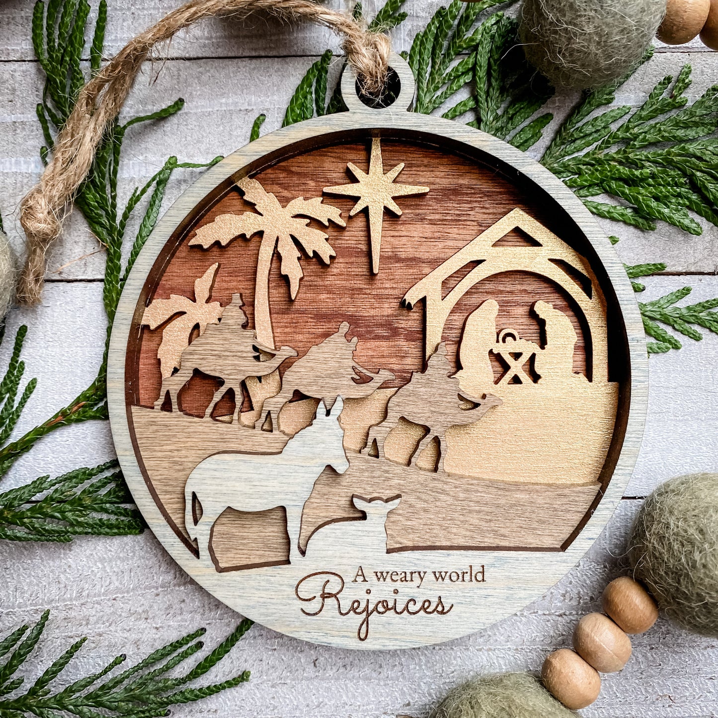 4 Layer Nativity Ornament