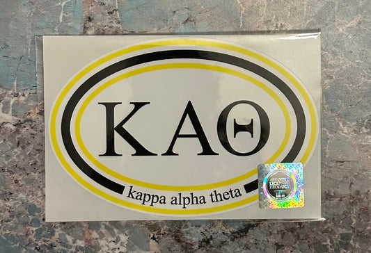 Kappa Alpha Theta Greek Bumper Sticker