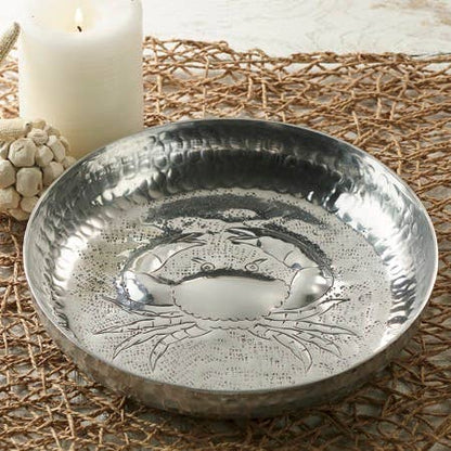 Crab Plate with Hammered Design
