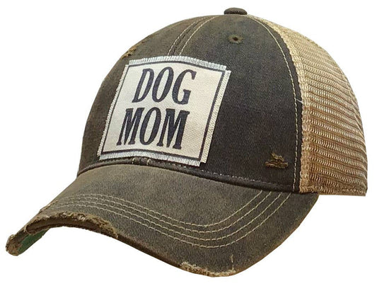 Dog Mom Distressed Trucker Hat Baseball Cap