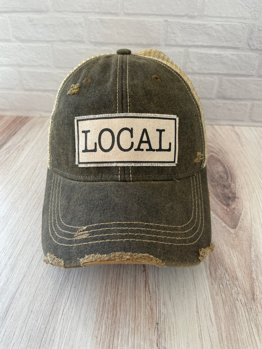 Distressed Trucker Cap- Local