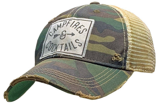 Campfires & Cocktails Trucker Hat Baseball Cap