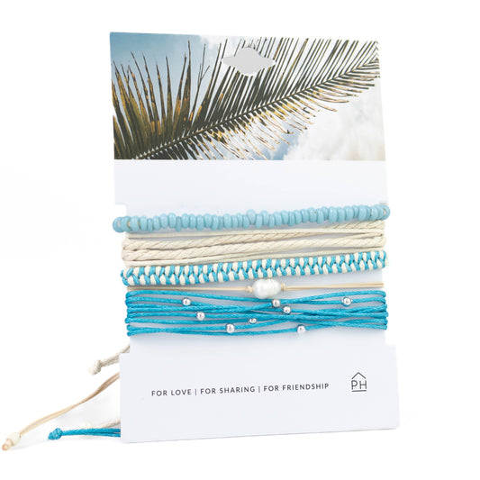 Pearl Turquoise Stack Bracelet Set